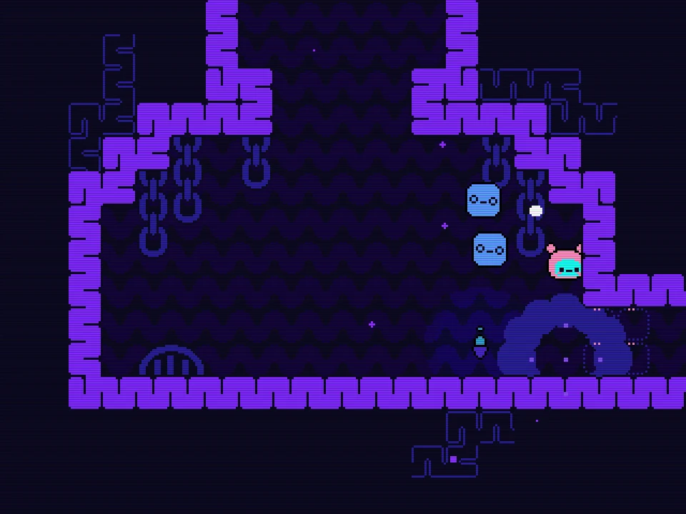 Blue stack pieces lifted beside the opening-room passage during a blast